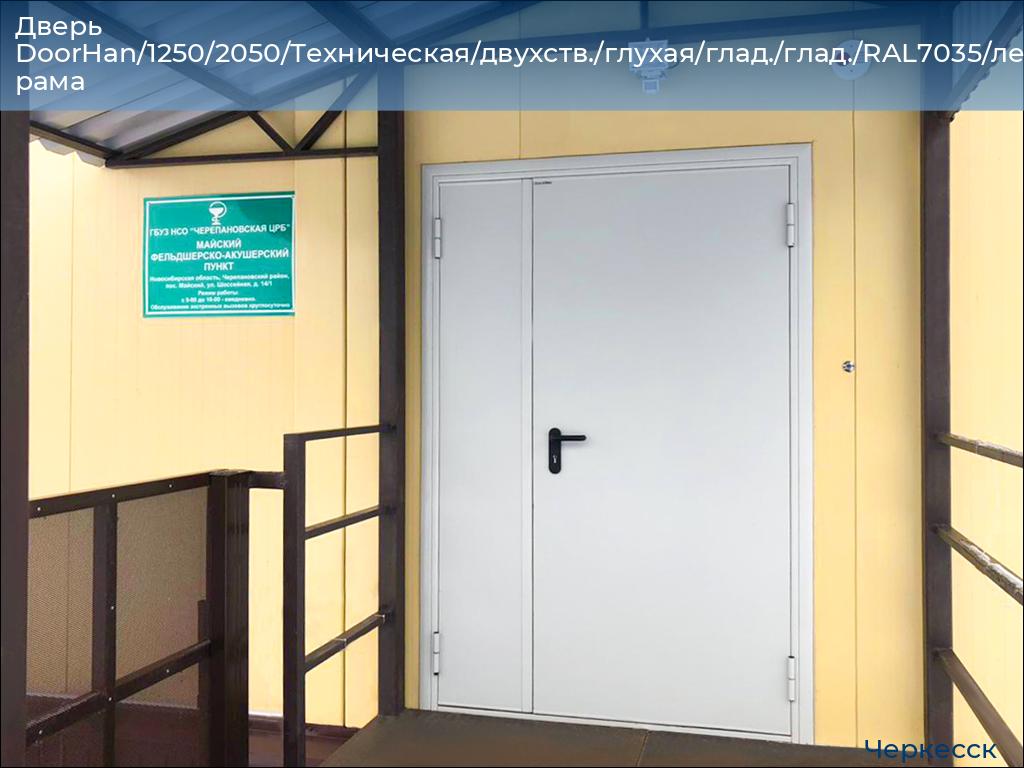 Дверь DoorHan/1250/2050/Техническая/двухств./глухая/глад./глад./RAL7035/лев./угл. рама, cherkessk.doorhan.ru