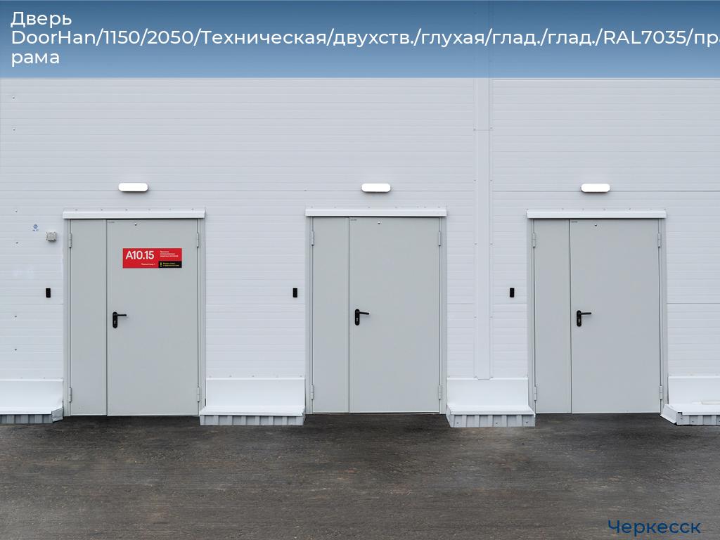 Дверь DoorHan/1150/2050/Техническая/двухств./глухая/глад./глад./RAL7035/прав./угл. рама, cherkessk.doorhan.ru