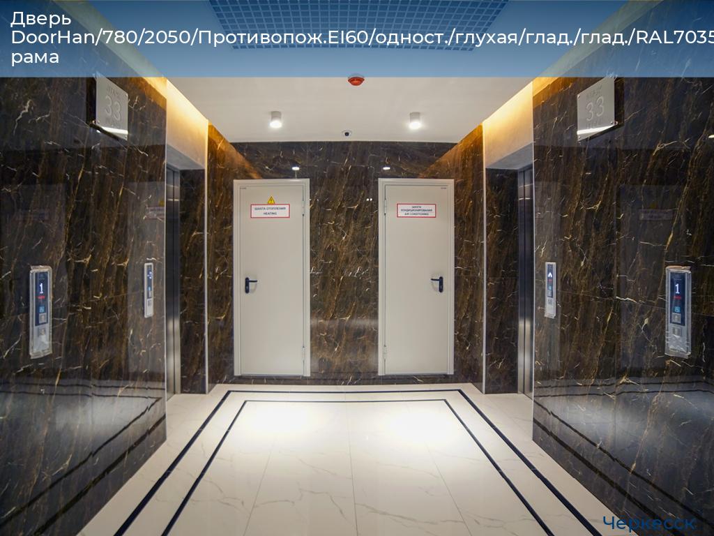 Дверь DoorHan/780/2050/Противопож.EI60/одност./глухая/глад./глад./RAL7035/прав./угл. рама, cherkessk.doorhan.ru
