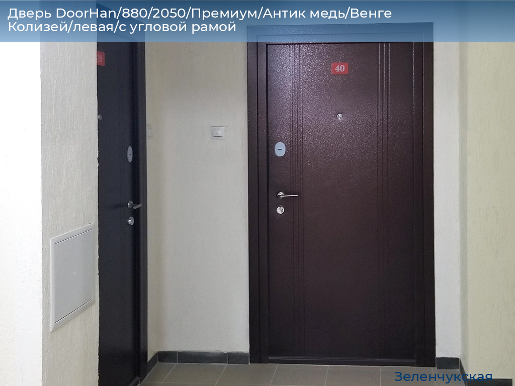 Дверь DoorHan/880/2050/Премиум/Антик медь/Венге Колизей/левая/с угловой рамой, zelenchukskaya.doorhan.ru