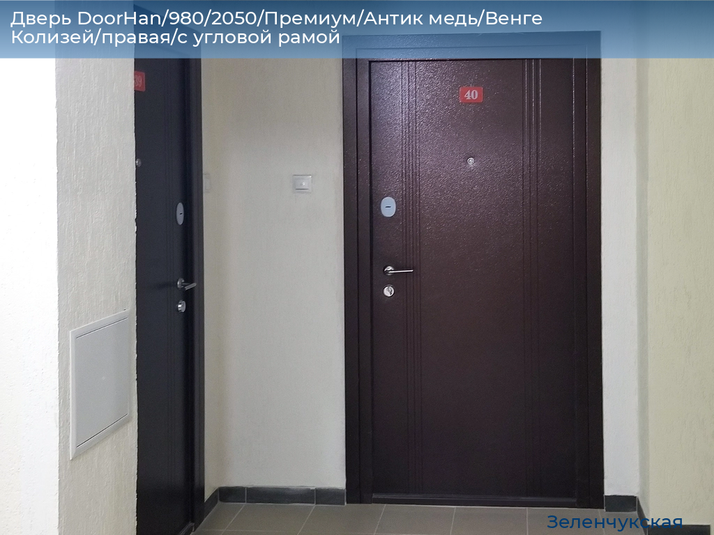 Дверь DoorHan/980/2050/Премиум/Антик медь/Венге Колизей/правая/с угловой рамой, zelenchukskaya.doorhan.ru