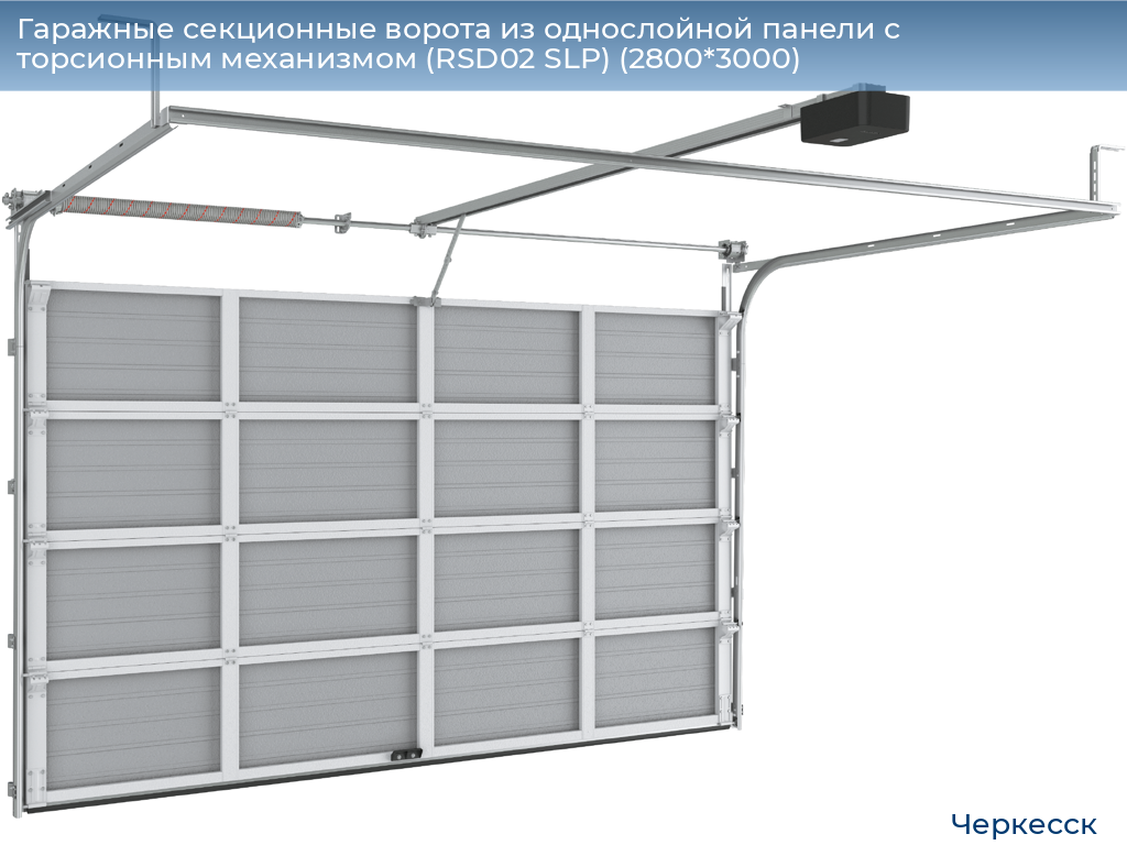 Гаражные секционные ворота из однослойной панели с торсионным механизмом (RSD02 SLP) (2800*3000), cherkessk.doorhan.ru