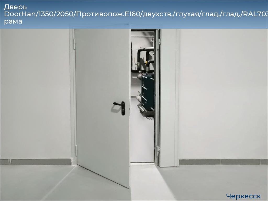 Дверь DoorHan/1350/2050/Противопож.EI60/двухств./глухая/глад./глад./RAL7035/прав./угл. рама, cherkessk.doorhan.ru