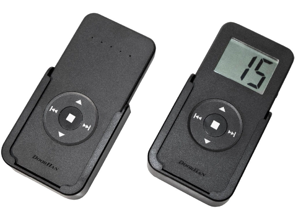 Пульты серий transmitter 5pro-black/15pro-black/15timer-pro-black (трансмиттер 5про-черный/15про-черный/15таймер-черный) предназначены для дистанционного управления всеми видами автоматики DoorHan, произведенной с 2021 года. Занимают две ячейки памяти в радиоприемнике привода. С помощью данных пультов можно реализовать одновременное или раздельное управление сразу пятью/пятнадцатью устройствами.