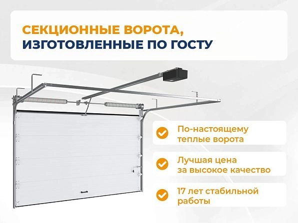 Секционные ворота 2600х2200 мм белые DoorHan rsd02, zelenchukskaya.doorhan.ru